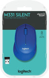 Logitech M331 SILENT PLUS  Wireless Mouse Blue  DPI (Min/Max): 1000±  1-Year Limited Hardware Warranty