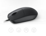 RAPOO N100 Wired USB Optical 1000DPI Mouse Black - No Driver Required/ Designed for Notebook Laptop Desktop PC