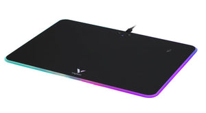 (LS) RAPOO V10RGB Gaming Wireless 5/7.5/10W Fast Charging silicone Mouse Pad Anti-skid rubber base Adjustable light