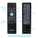 Simplecom RT250 Rechargeable 2.4GHz Wireless Remote Air Mouse Keyboard with Touch Pad and Backlight(LS)