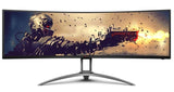 AOC 49" Curved 1800R, 5120X1440 DQHD, 32:9, Adaptive Sync, HDR 400,1ms, 165Hz ,3x HDMI,1x DP,USB-C , Speaker, HAS, KVM ultra wide monitor