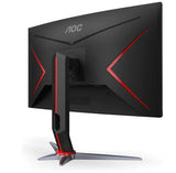 AOC 27" Super Curved 1000R, QHD 2560 x 1440 165hz, VA,  Free-Sync Premium, 1ms, HDR10,  DP, HDMI, HAS, Flicker Free, Low Blue, VESA 100 Monitor (LS)