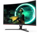 AOC 31.5" Super Curved 1000R QHD (2560 x 1440, Free-Sync,1ms, 165Hz,  HDR Ready, VA, 250nits, 2H1DP earphone, Normal stand, VESA 100X100mm (LS)