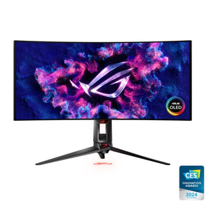 ASUS PG34WCDM 34" ROG Swift OLED Gaming Monitor, Curved OLED (3440 x 1440), 240Hz,  0.03 ms (GTG), G-SYNC, ROG Smart KVM, 90 W Type-C