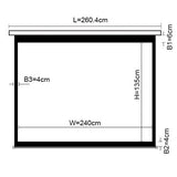 Brateck Projector Standard Auto-lock Manual Projection Screen-108’’ ( 2.40X 1.35M) /(16:9 Ratio) (LS)