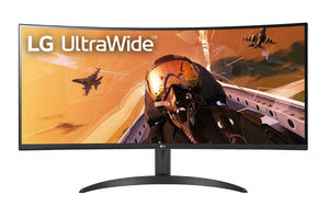 LG 34''QHD 21:9 Curved UltraWide™ (3440 x 1440) VA Monitor -160Hz Refresh Rate -HDR10 with sRGB 99% (Typ.)  -WarrantY 3 Years (Parts & Labour)