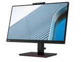 LENOVO ThinkVision T24v-20 23.8"/24" 60Hz FHD Monitor 1920x1080 16:9 4ms Height Adjust Tilt Swivel Pivot Webcam HDMI DP VGA 2xUSB3.2 Hub Speakers Mic