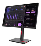 LENOVO ThinkVision T24I-30 23.8"/24" 60Hz FHD Monitor 1920x1080 16:9 Anti-Glare Height Adjustable Titl Swivel Pivot 4xUSB3.2 Hub VGA DP HDMI Audio 3yr