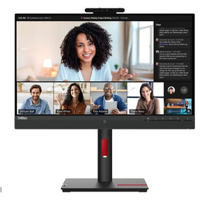 LENOVO ThinkVision T24mv 23.8"/24" FHD USB-C Docking IPS Monitor Height Adjust Tilt Swivel Pivot Webcam Daisy Chain DP HDMI LAN 4xUSB3.2 Hub Speakers