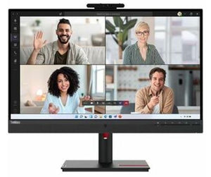 LENOVO ThinkVision T27hv-30 27" QHD Monitor IPS 2560x1440 16:9 Height Adjustable Tilt Swivel Pivot Webcam MIC Speaker DP HDMI USB-C LAN DP 4xUSB3.2 hu