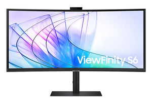 Samsung 34" ViewFinity S65VC UWQHD Ultra 3440x1440 1000R 5ms VA Curved DP HDMI Headphone USB-C LAN HAS Tilt Swivel Business IR Camera Monitor