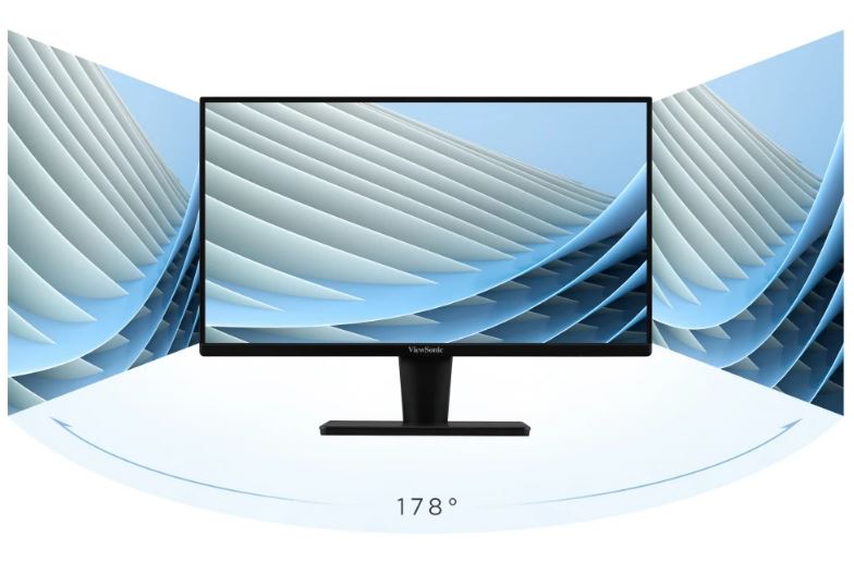 ViewSonic 24” Office Ultra Thin + SuperClear IPS, 2x Speakers, 4ms 75hz, FHD 1080, HDMI, VGA, 3.5 Audio, Multi-View, Eye Care. VESA 75, Monitor (LS)