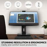 ViewSonic 27" Webcam w/ 2 way Noise reduction, IPS 2K QHD, USB-C 90W, Docking. HDMI, DP, RJ45, Advance Replacement, Business Monitor