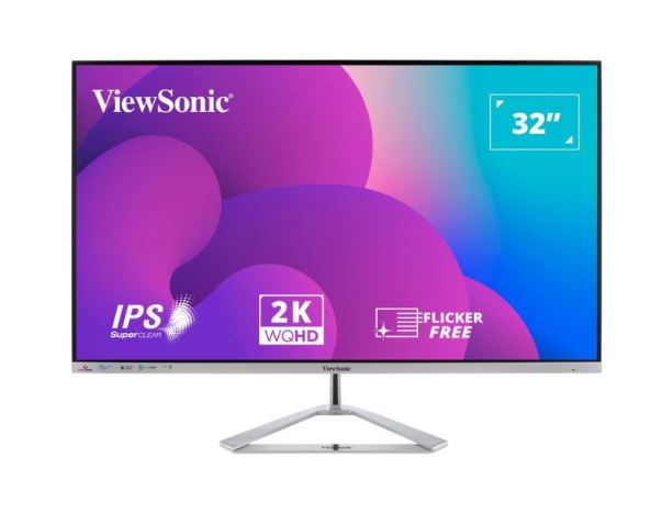 ViewSonic 32” 2K QHD Business Professional Ultra Thin Stylish, Elegant,, SuperClear IPS, low energy 36w, 3 year warranty 2024 Version