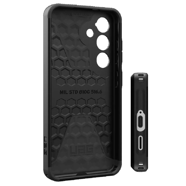 UAG Civilian Samsung Galaxy S24 5G (6.2") Rugged Case - Black (214437114040), 20ft. Drop Protection (6M), Raised Screen Surround,10 Years Warranty