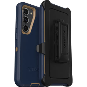 OtterBox Defender Samsung Galaxy S23 5G (6.1") Case Blue Suede Shoes - (77-91041),DROP+ 4X Military Standard,Multi-Layer,Included Holster,Raised Edges