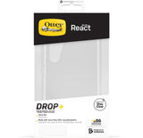 OtterBox React Samsung Galaxy S23 5G (6.1") Case Clear - (77-91313), Antimicrobial,DROP+ Military Standard,Raised Edges,Hard Case,Soft Grip,Ultra-Slim