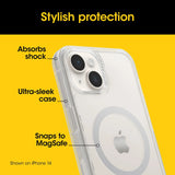 OtterBox Symmetry+ MagSafe Apple iPhone 15 Plus/ iPhone 14 Plus (6.7")Case Clear-(77-93053),Antimicrobial,DROP+ 3X Military Standard,7 Years Warranty