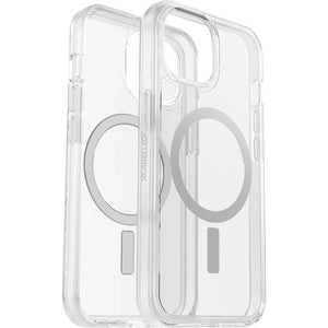 OtterBox Symmetry+ MagSafe Apple iPhone 15 / iPhone 14 / iPhone 13 (6.1") Case Clear - (77-93109), DROP+ 3X Military Standard,7 Years Warranty