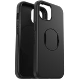 OtterBox OtterGrip Symmetry MagSafe Apple iPhone 15 Plus / iPhone 14 Plus (6.7") Case Black - (77-93152), Antimicrobial,DROP+ 3X Military Standard