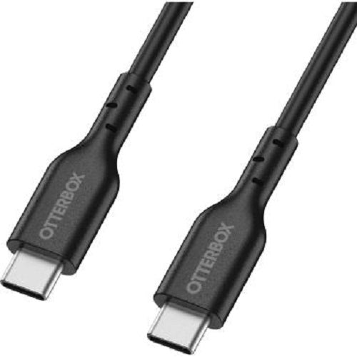 OtterBox USB-C to USB-C (2.0) PD Fast Charge Cable (1M) -Black(78-81356),3 AMPS (60W),Samsung Galaxy,Apple iPhone,iPad, Etc, 2 Years Warranty