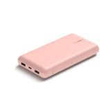 Belkin Boost Charge USB-C Power Bank 20K 15W - Pink (BPB012btRG), 6-inch USB-C  to A cable included, Slim and compact design