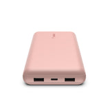 Belkin Boost Charge USB-C Power Bank 20K 15W - Pink (BPB012btRG), 6-inch USB-C  to A cable included, Slim and compact design