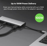 Belkin Connect 7-in-1 USB-C Multiport Hub Adapter – (AVC009btSGY),100W PD,Ports (4K HDMI, USB-C, USB-A, Audio, Micro SD),5Gbps,Travel-Ready,Multimedia