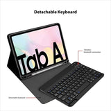 Generic Samsung Galaxy Tab A8 (10.5") Bluetooth Keyboard Leather Cover Case - Black (C105464), 10M Bluetooth Connection, Pencil Holder, 120Hz TouchPad