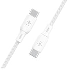 Belkin BoostCharge USB-C to USB-C Cable 100W (2M + 2M) - White (CAB014bt2MWH2PK), 480Mbps,30K+ bend,Samsung Galaxy,iPad,MacBook,Google,OPPO,Nokia,2YR