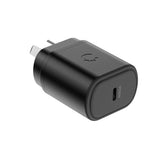 Cygnett PowerPlus 20W USB-C PD Wall Charger - Black (CY3613PDWCH), Small, Light and Portable design, Travel Ready, Fast Charge Your Phone, Palm-Size