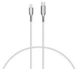 Cygnett Armoured Lightning to USB-C Cable (10cm) - White (CY2798PCCCL), 30W, Braided,20K Bend,Best for iPhone/iPad,Fast Charge,Durable,5 Yr. WTY.