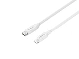 Cygnett Essentials Lightning to USB-C Cable (1M) - White(CY3752PCCSL),0 to 50% battery life in just 30 mins,Mfi,Apple iPhone/iPad/MacBook,2 Yr. WTY.