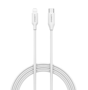 Cygnett Essentials Lightning to USB-C Cable (1M) - White(CY3752PCCSL),0 to 50% battery life in just 30 mins,Mfi,Apple iPhone/iPad/MacBook,2 Yr. WTY.