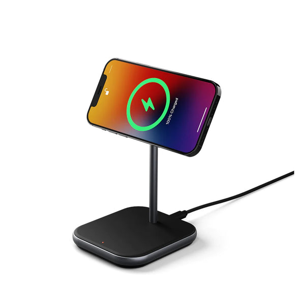 (LS) Cygnett Magnetic Wireless Charger 15W - Black (CY3768PPWIR), Includes 20W USB-C Wall Charger, USB-C to USB-C Cable (1.5M), Attachment Ring