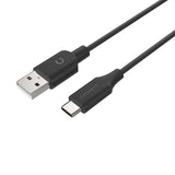 Cygnett Essentials USB-C to USB-A (2.0) Cable (1M) - Black (CY2728PCUSA),3A/60W,Samsung Galaxy,Apple iPhone,iPad,MacBook,Google,OPPO,Nokia, 2 Yr. WTY.