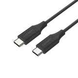 Cygnett Essentials USB-C to USB-C Cable (2M) - Black (CY3312PCUSA), 3A/60W, Samsung Galaxy,Apple iPhone,iPad,MacBook,Google,OPPO,Nokia, 2 Yr. WTY.