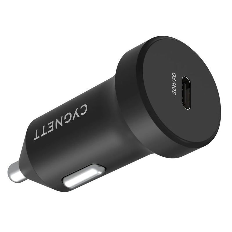 (LS) Cygnett Charge & Connect 20W USB-C Car Charger - Black (CY3744CYCCH), 0-50% iPhone battery life restored in 30 mins, 2 Years Warranty