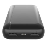 Cygnett Power and Protect 20K Power Bank - Black (CY4034PBCHE), 1x USB-C(15W), 2x USB-A (12W), Total Output 15W Max, Digital Display