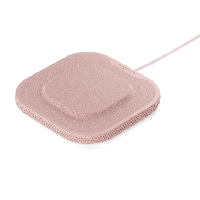 Cygnett PowerBase III 15W Fast Wireless Desk Charger - Pink (CY4061PPWIR), Qi Compatible,Compact,2M USB-C Cable,Case upto 3mm,Raised Charging Surface