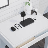 (LS) Cygnett MagDesk 15W 3-in-1 Magnetic Wireless Charger-Black(CY4369ACOCP)MagSafe & Qi Compatible,1.5M USB-C Cable,25W USB-C Wall Charger