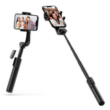 Cygnett Go Create Bluetooth Selfie Stick - (CY4474UNSES), Rechargeable Remote,Smartphone Cradle,360° Rotation,Foldable,Built in Tripod,Extendable Pole