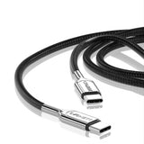 Cygnett Armoured Pro 240W USB-C to USB-C (4.0) Cable (1M) - Black (CY4543PCCCC), Samsung Galaxy,iPad,MacBook,Google,OPPO,Laptop, 5 Yr. WTY.