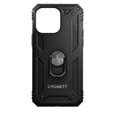 Cygnett Apple iPhone 15 (6.1") /iPhone 14/ iPhone 13 Rugged Case - Black (CY4632CPSPC), Integrated kickstand, Secure and magnetic disk mount, 6ft drop