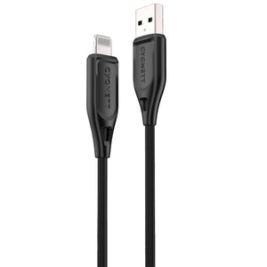 Cygnett Essentials Lightning to USB-A (2.0) Cable (1M) - Black (CY4699PCCAL), 2.4A/12W, 480Mbps Transfer, Fast Charge iPhone/iPad, MFi, 2 Yrs