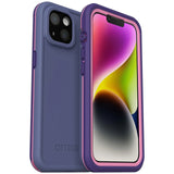 OtterBox FRE Magsafe Apple iPhone 14 Case Purple - (77-90180), DROP+ 5X Military Standard, 2M WaterProof, Built-In Screen Protector, 360° Protection