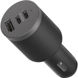 OtterBox USB-C 72W Triple Port Premium Pro Fast Car Charger - Black (78-80899), 1x USB-A (12W), 2x USB-C 30W (60W Shared), Intelligent, Safe Charging