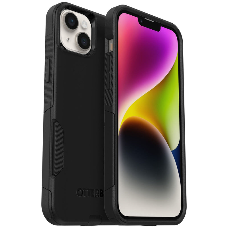 (LS) OtterBox Commuter Apple iPhone 14 Plus Case Black - (77-88401), DROP+ 3X Military Standard, Dual-Layer, Raised Edges, Port Covers, 7 Years Warran