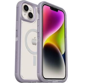 OtterBox Defender XT Clear MagSafe Apple iPhone 14 Plus Case Lavender Sky (Purple) - (77-90067), DROP+ 5X Military Standard, Multi-Layer, Raised Edges