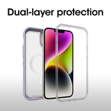 OtterBox Defender XT Clear MagSafe Apple iPhone 14 Plus Case Lavender Sky (Purple) - (77-90067), DROP+ 5X Military Standard, Multi-Layer, Raised Edges